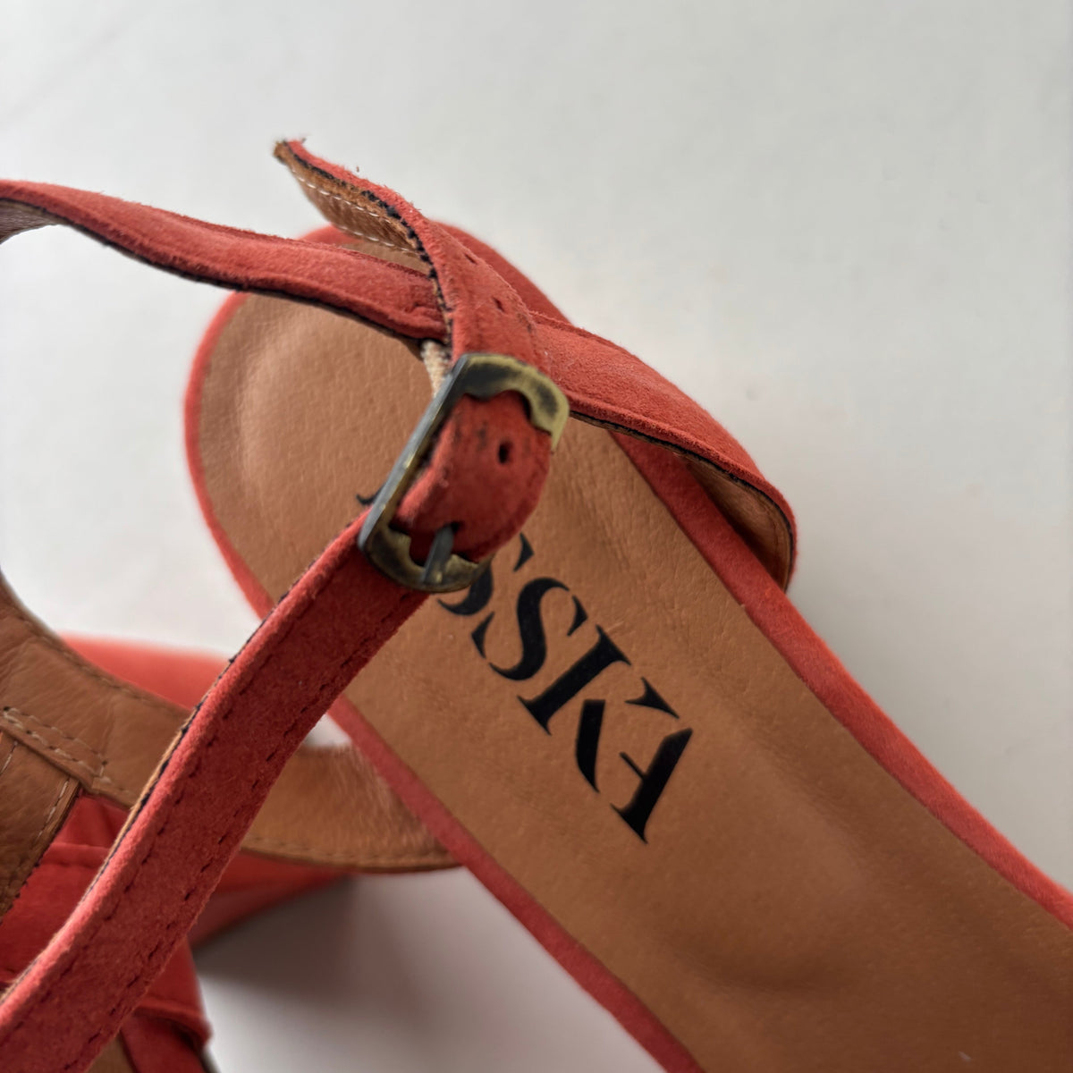 Second - Cleo Rust - Size 40 UK7 Mid Sandal by Esska