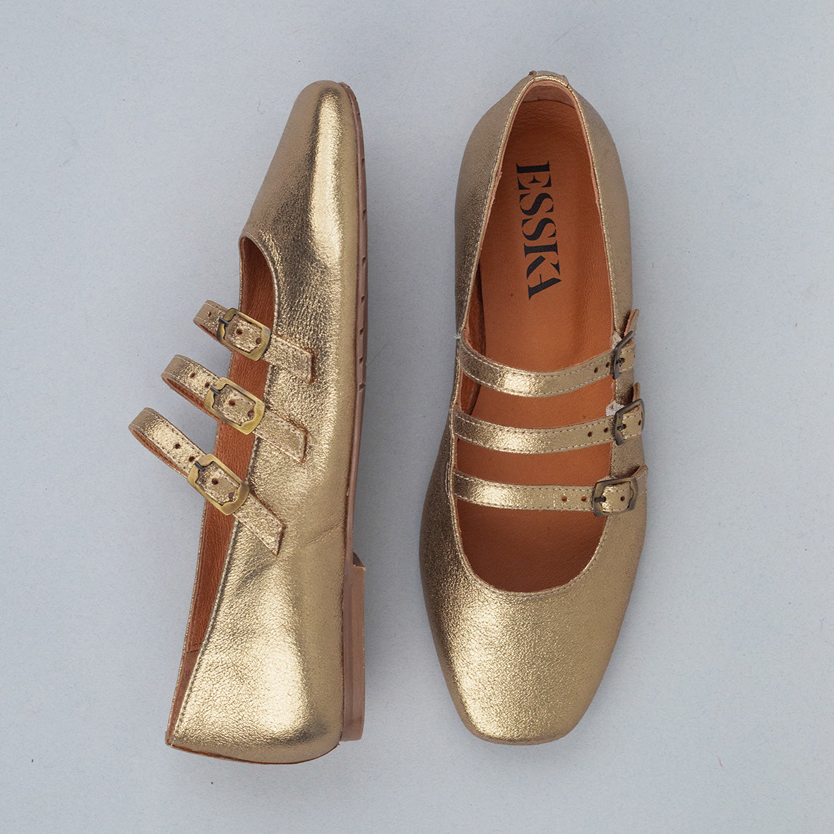 Ilo Gold Dust Flat Shoe by Esska