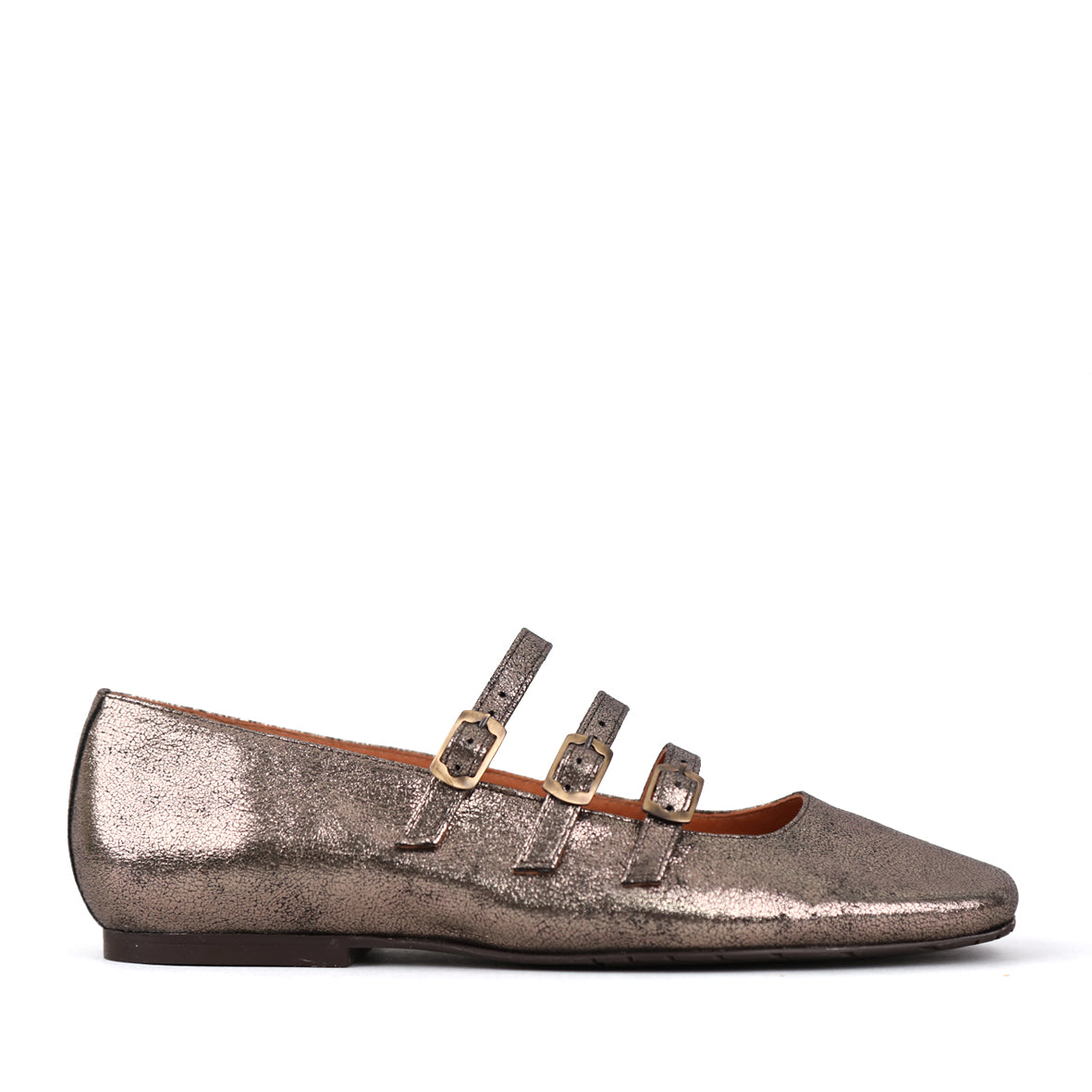 Ilo Metallic Iron Flat Shoe by Esska Shoes Ltd