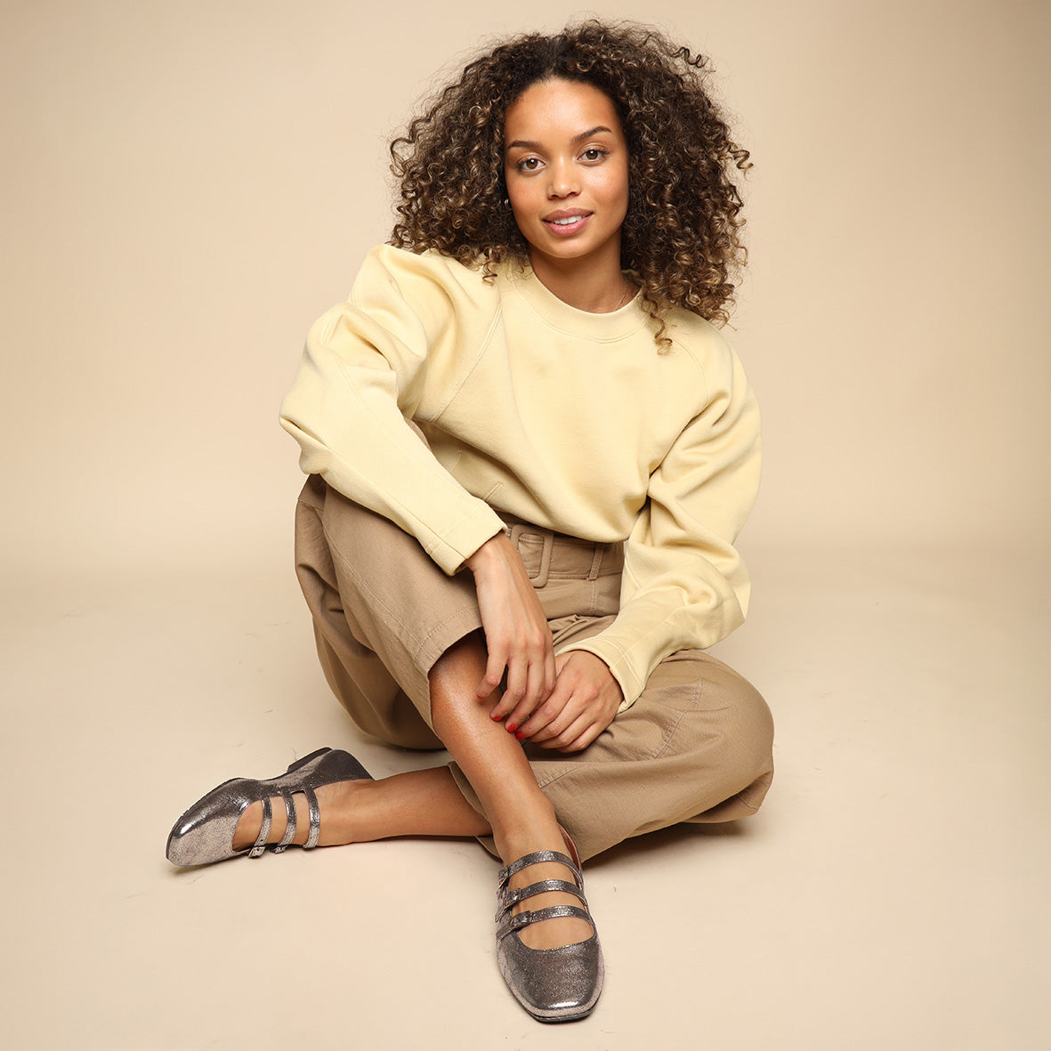 Ilo Metallic Iron Flat Shoe by Esska Shoes Ltd