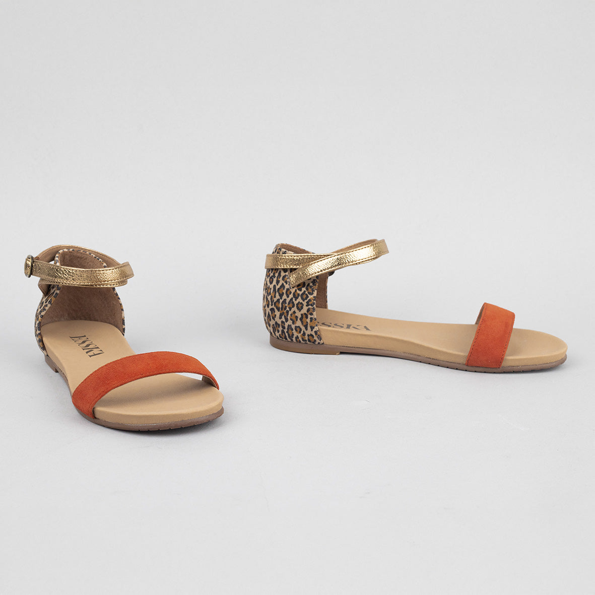 India Rust Flat Sandal by Esska
