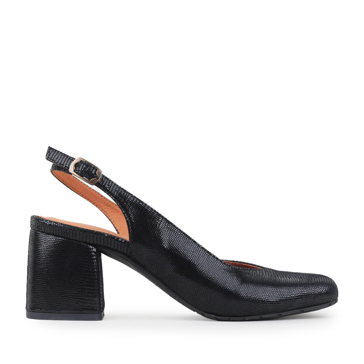 Jemima Metallic Black Mid Shoe by Esska