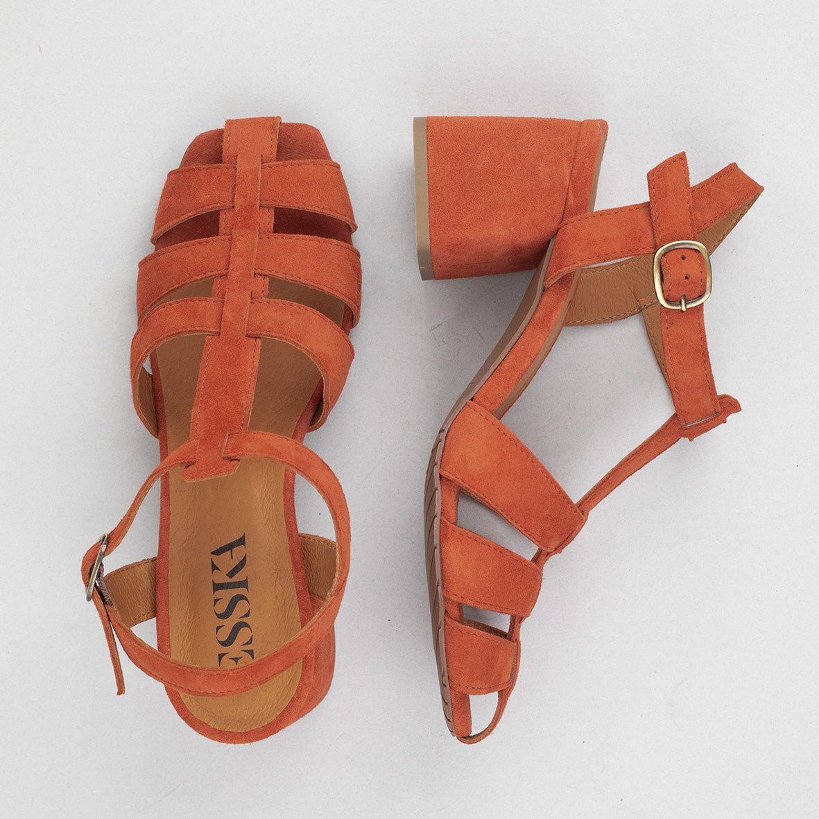 Jenny Rust Mid Sandal by Esska