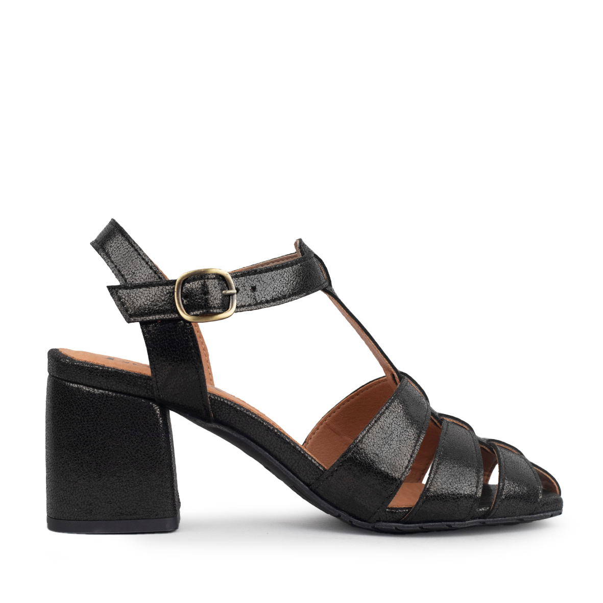 Jenny Vegan Black Mid Sandal by Esska