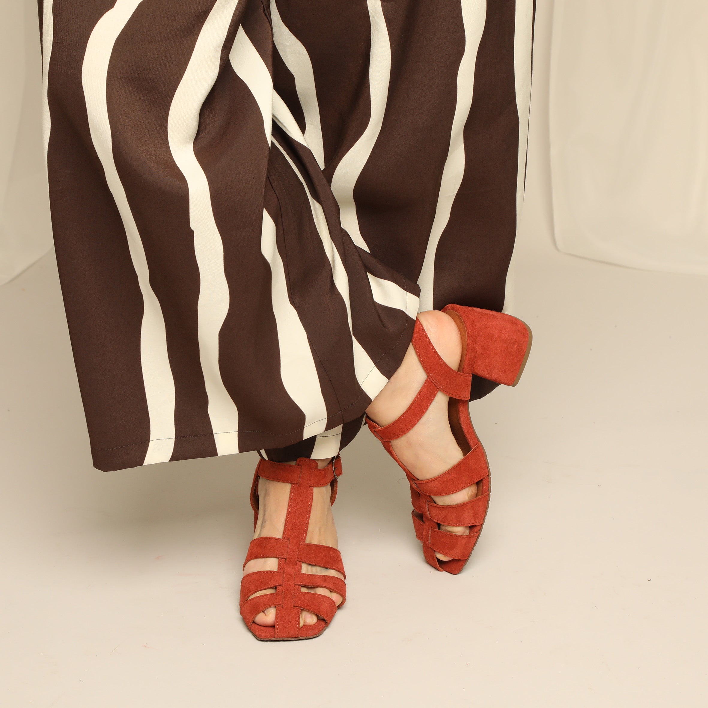 Jenny Rust Mid Sandal by Esska