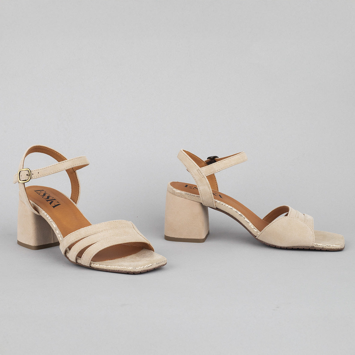 Joanne WIDE Stone Mid Sandal by Esska