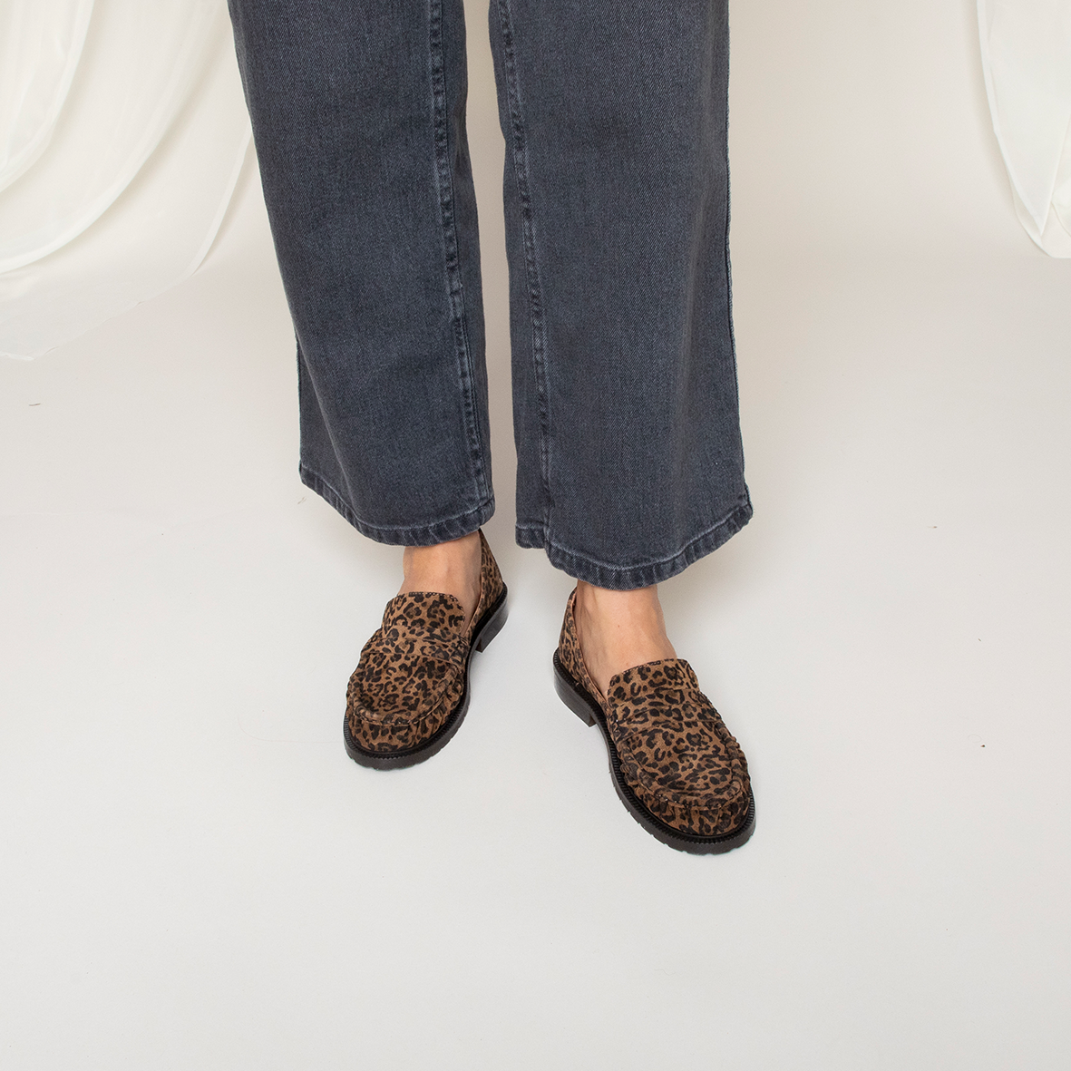 Katherine Leopard Flat Shoe by Esska