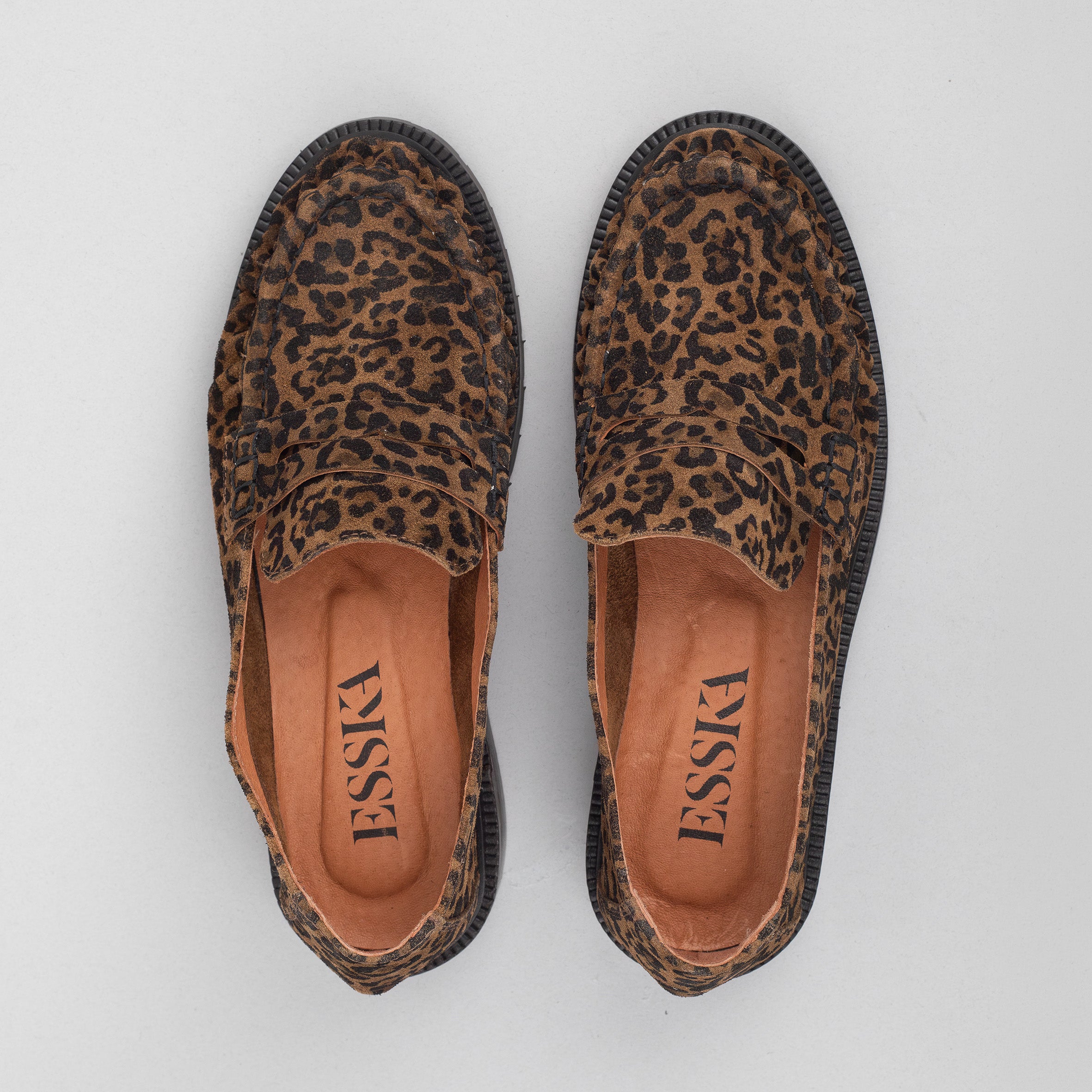Katherine Leopard Flat Shoe by Esska