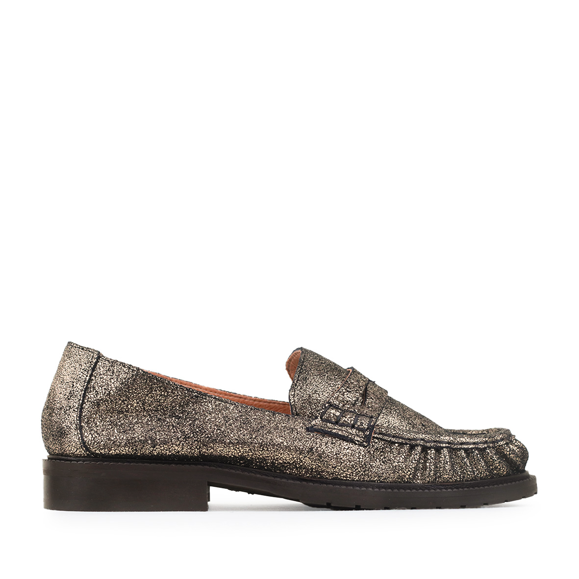 Katherine Metallic Iron Flat Shoe by Esska