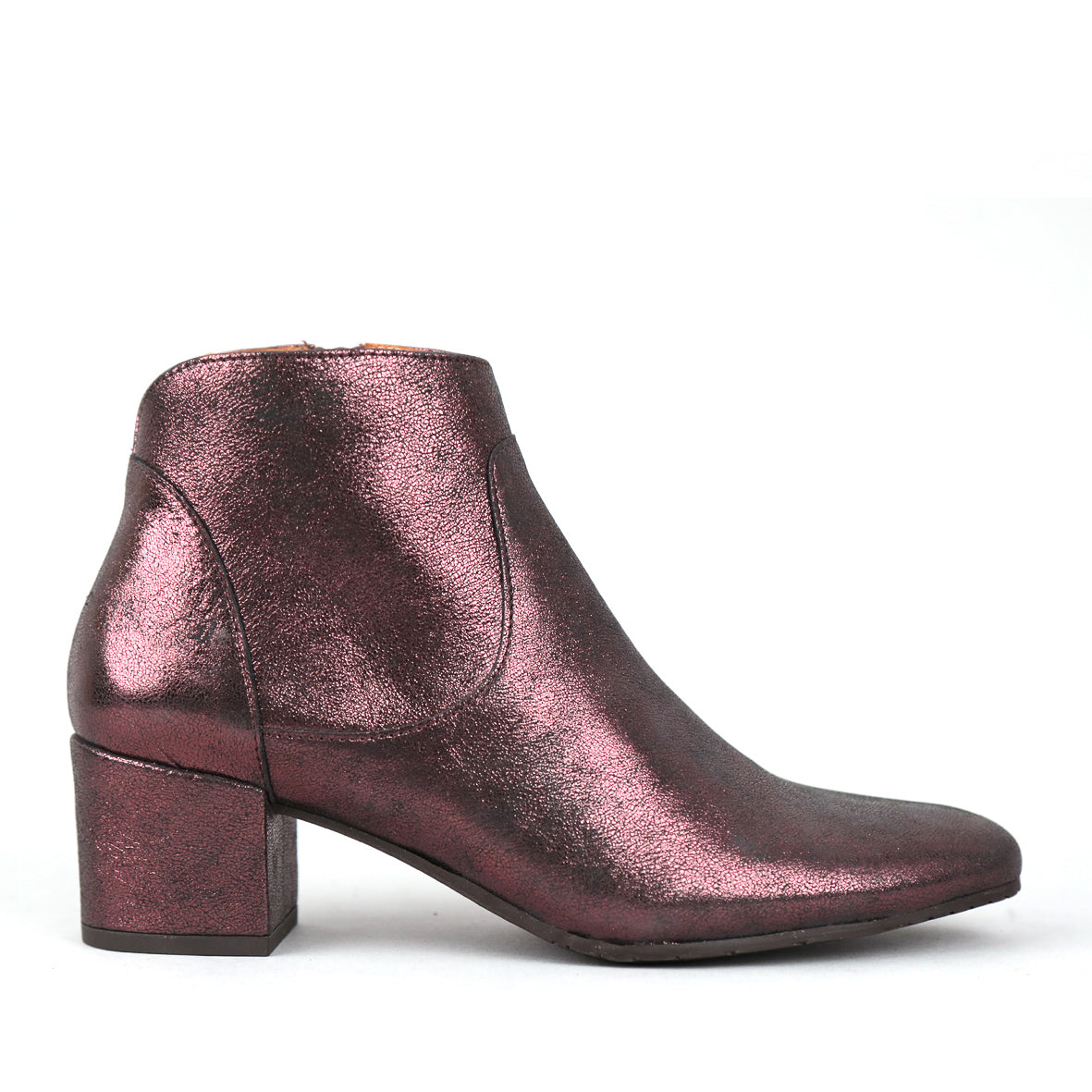 Kiana Metallic Burgundy Low Boot by Esska