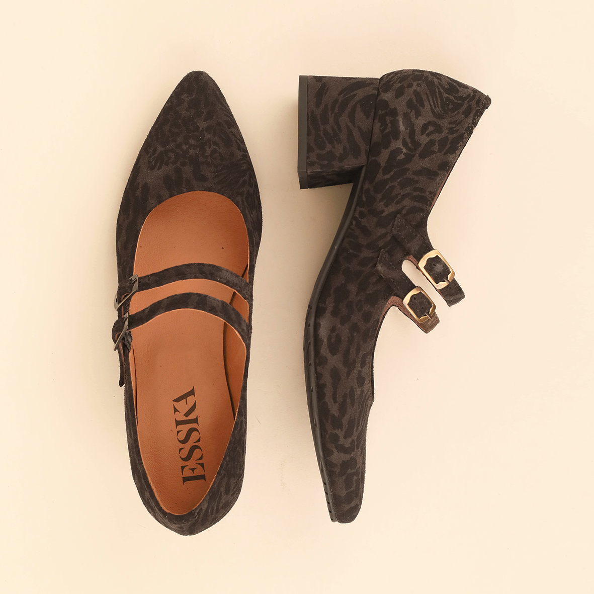 Laura WIDE Dark Brown Leopard