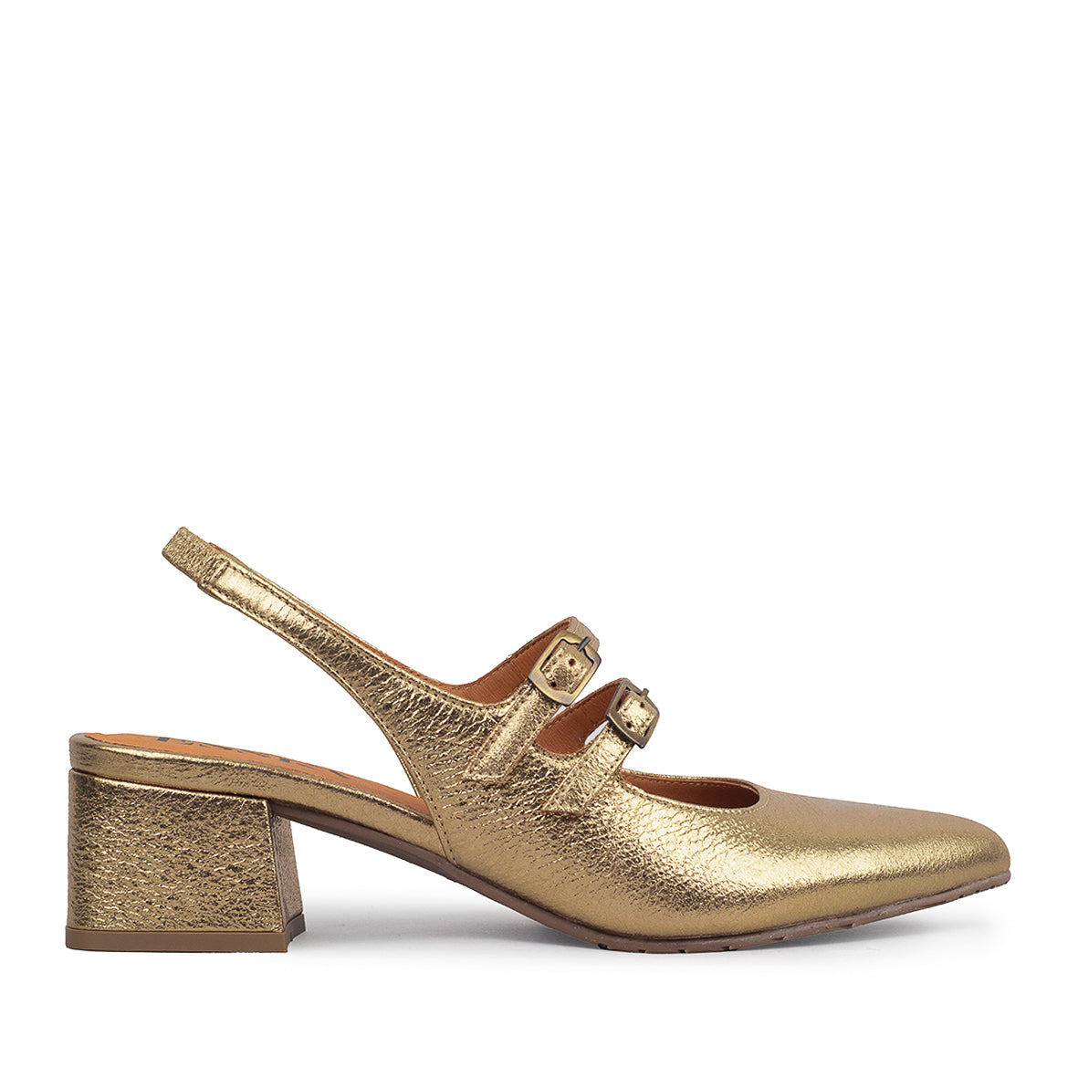 Layal WIDE Gold Dust Low Shoe by Esska