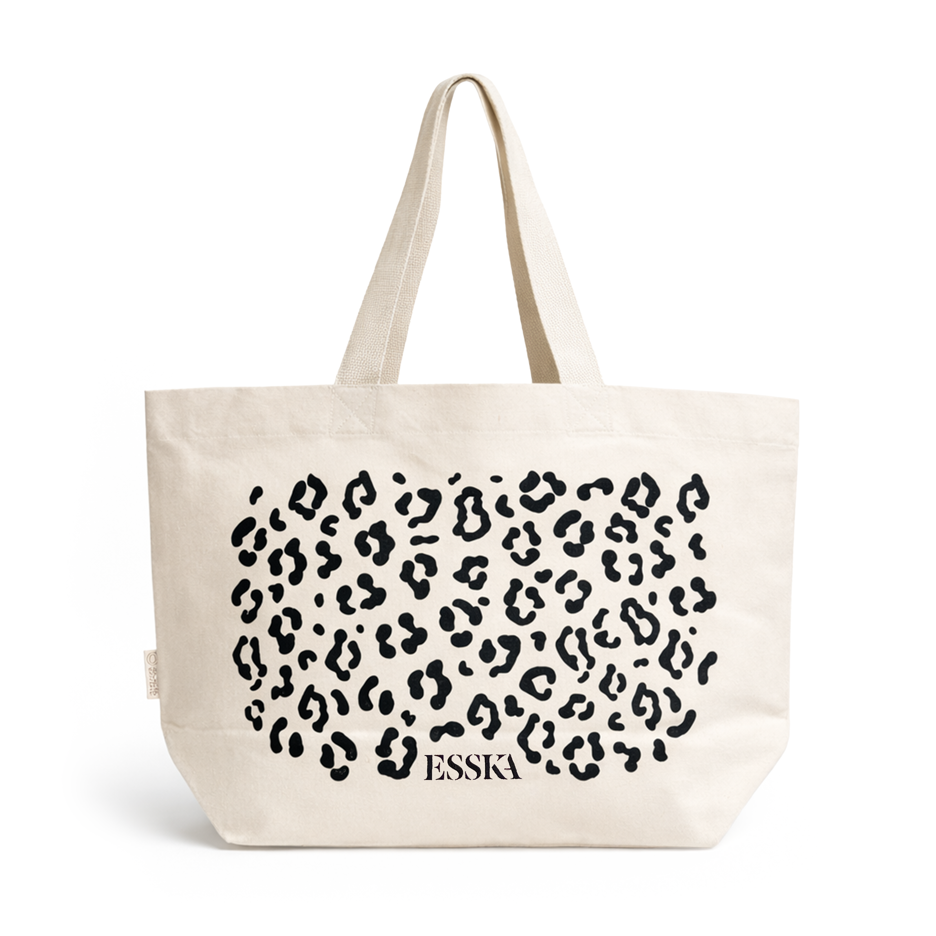 Leopard Print Cotton Tote Bag Bags by Esska