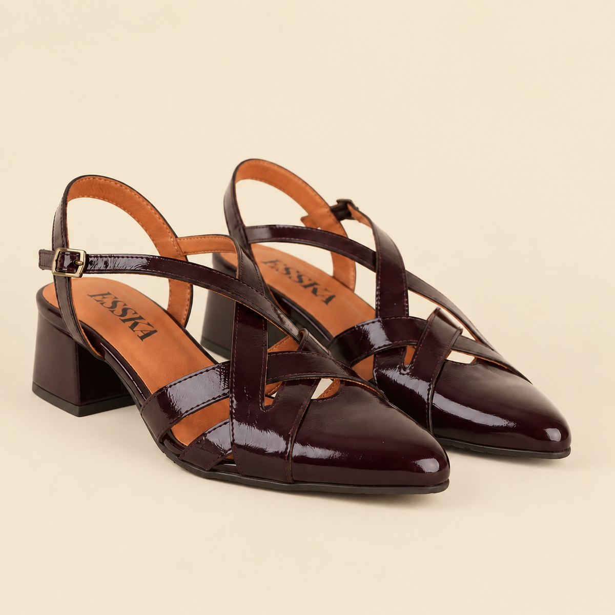 Lexi Patent Wine Low Shoe by Esska