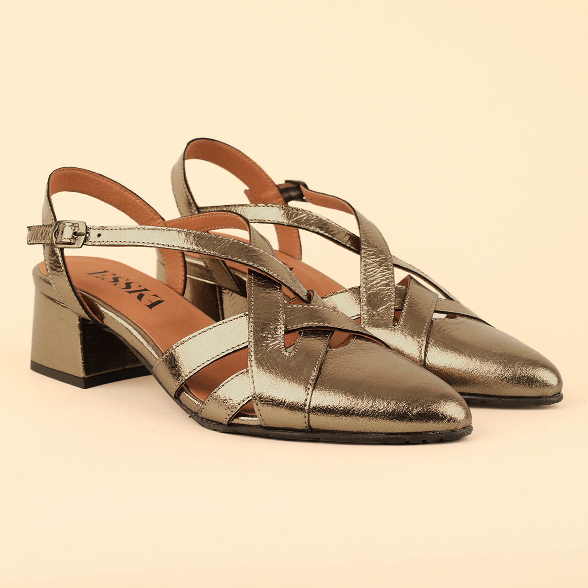 Lexi Metallic Smoke Low Shoe by Esska