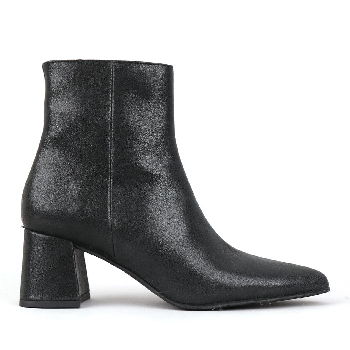 Lorna Metallic Black Mid Boot by Esska
