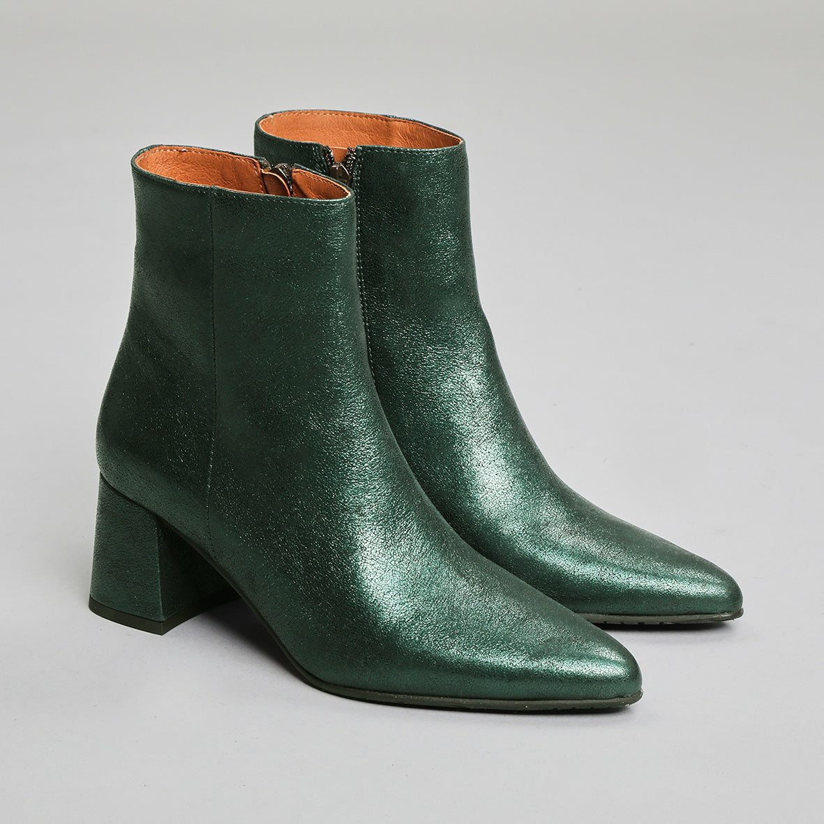 Lorna Metallic Green Mid Boot by Esska