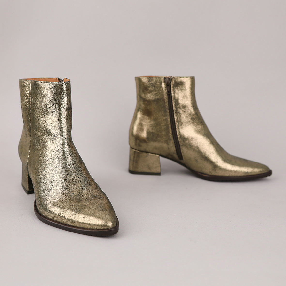 Luka Pale Gold Low Boot by Esska Shoes Ltd