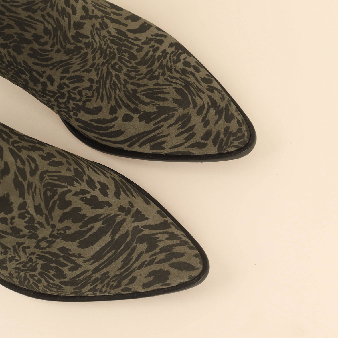 Luka Khaki Leopard Low Boot by Esska