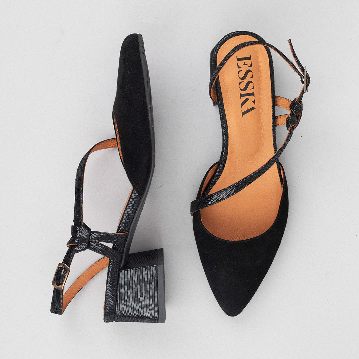 Luna Black Low Shoe by Esska