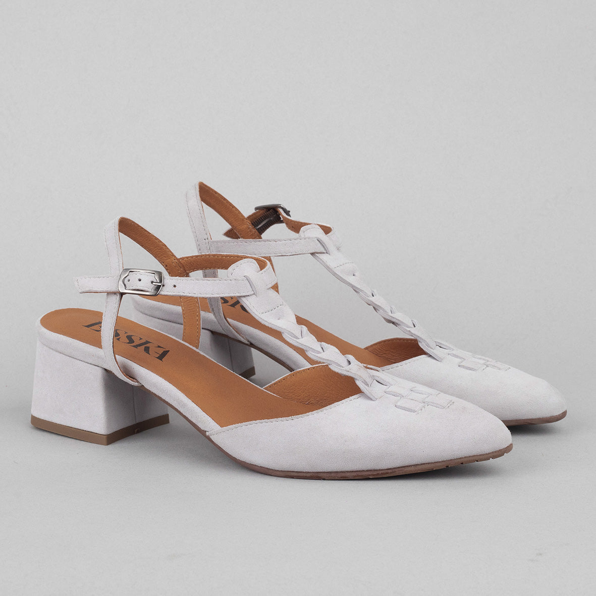 Lydia Light Grey Low Shoe by Esska