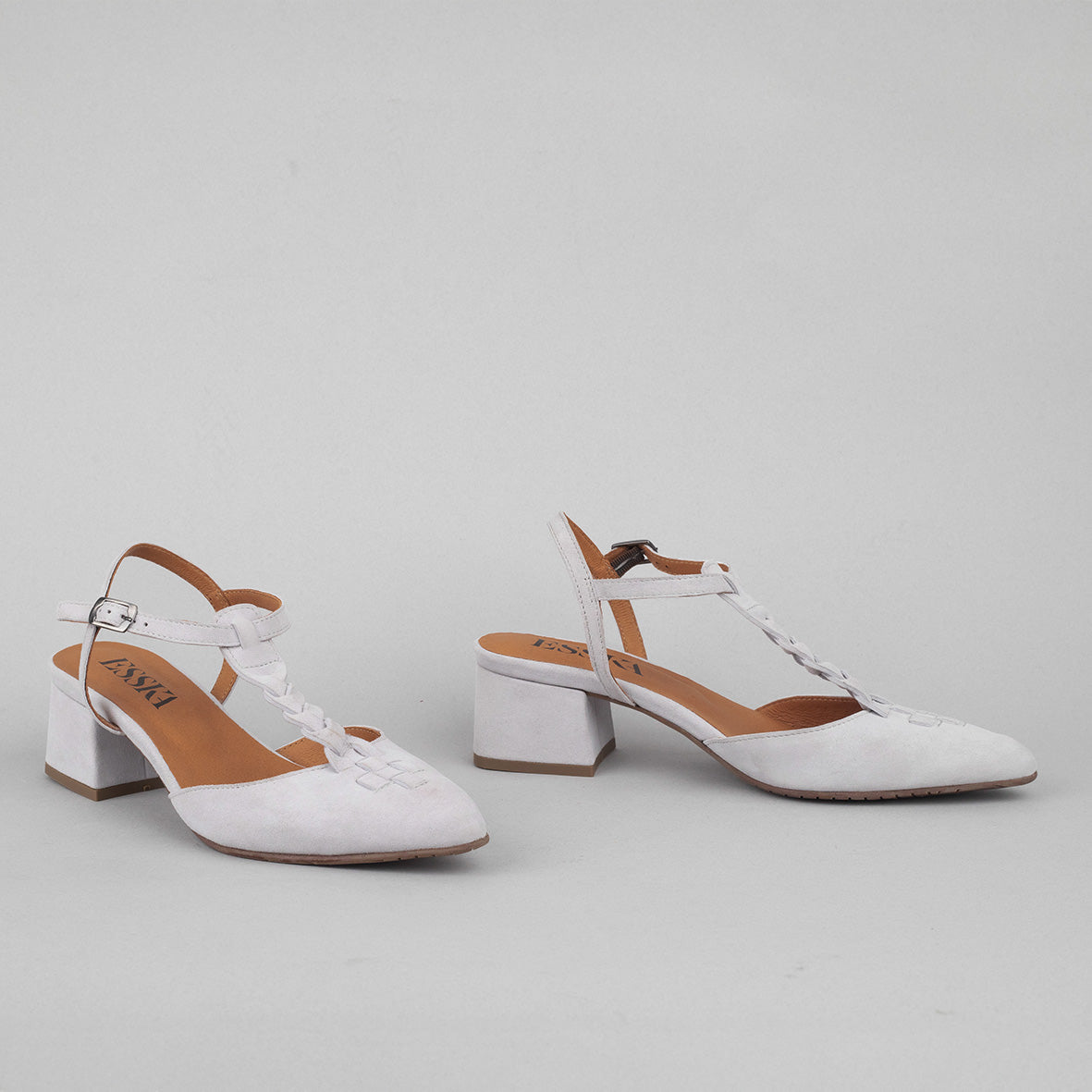 Lydia Light Grey Low Shoe by Esska