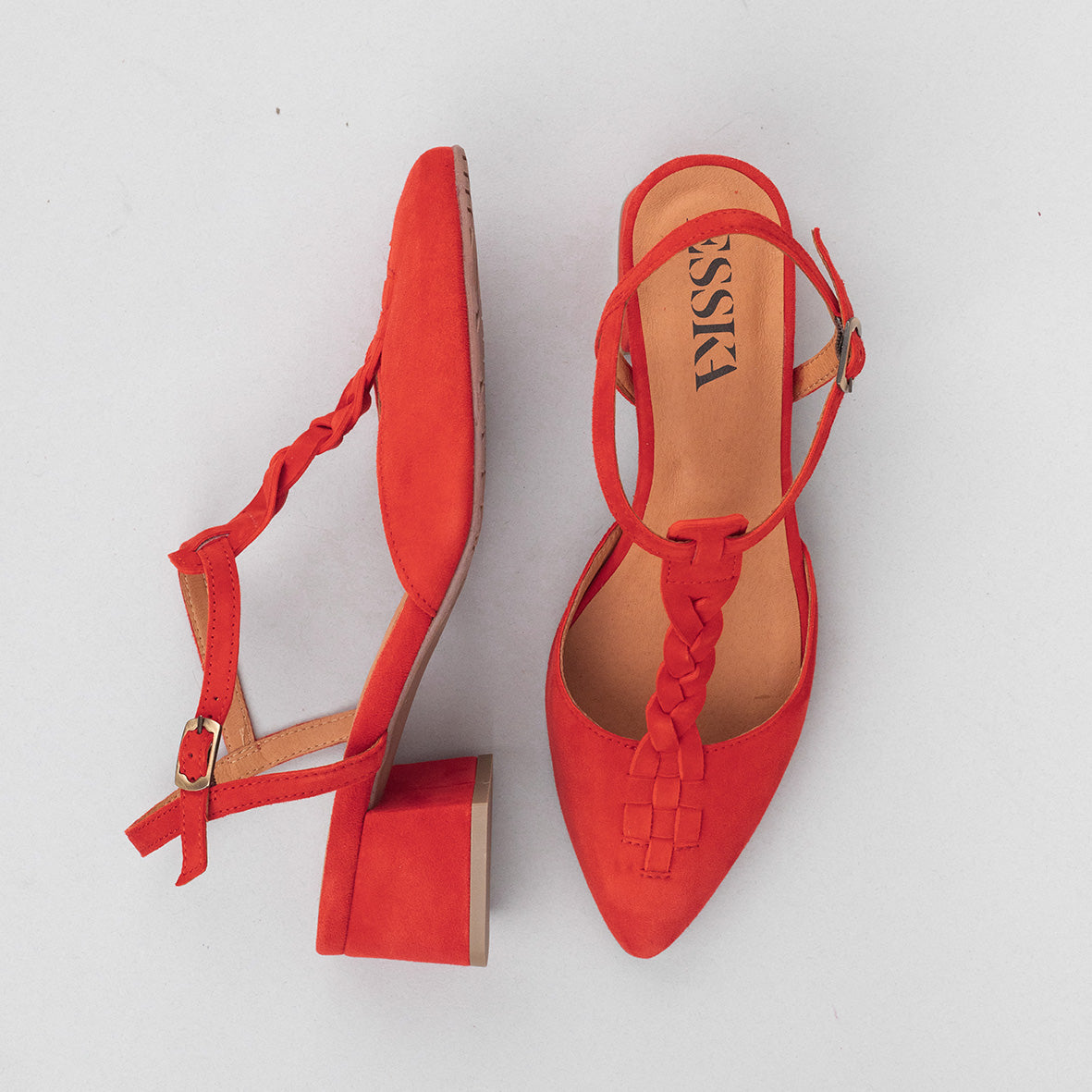Lydia Red Low Shoe by Esska