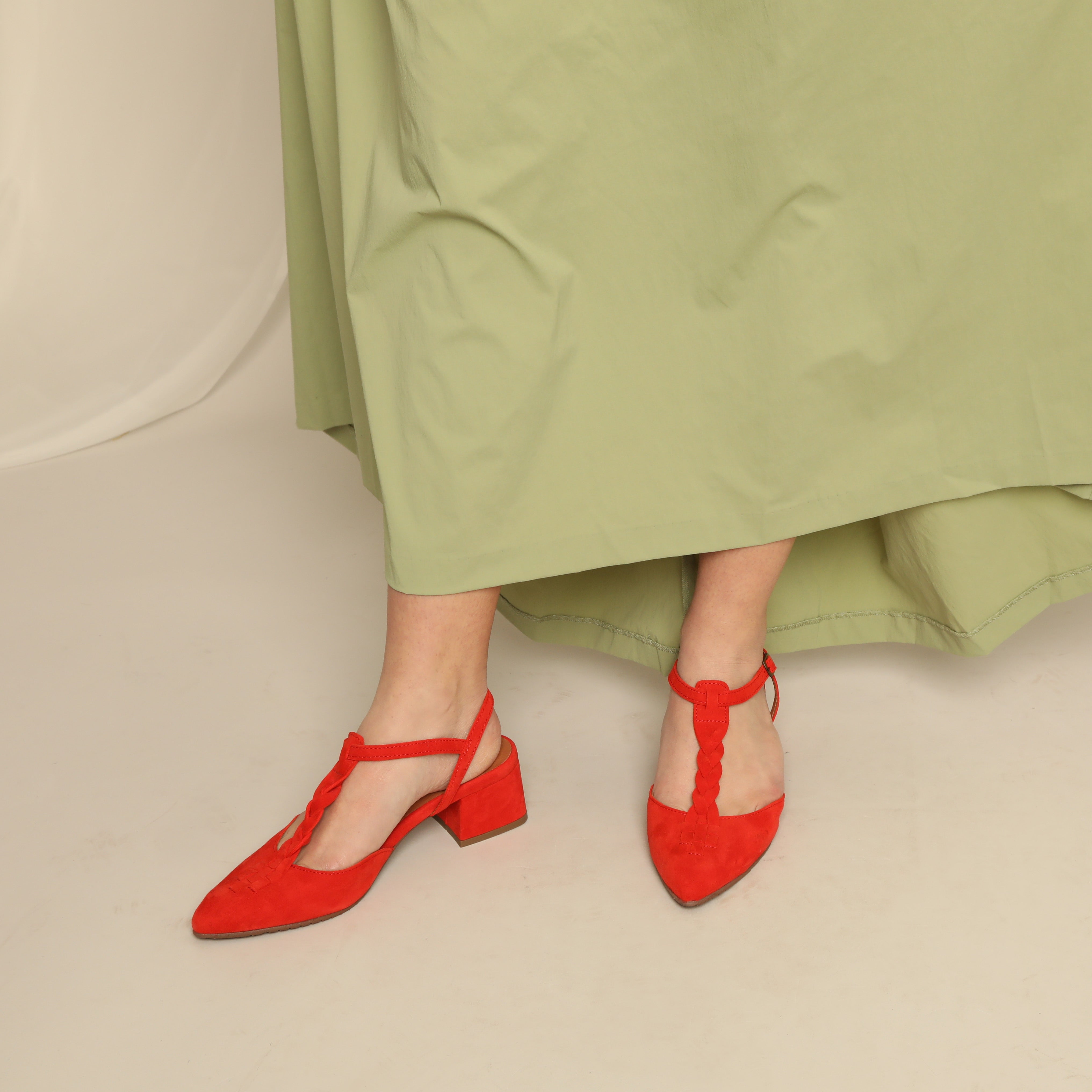 Lydia Red Low Shoe by Esska