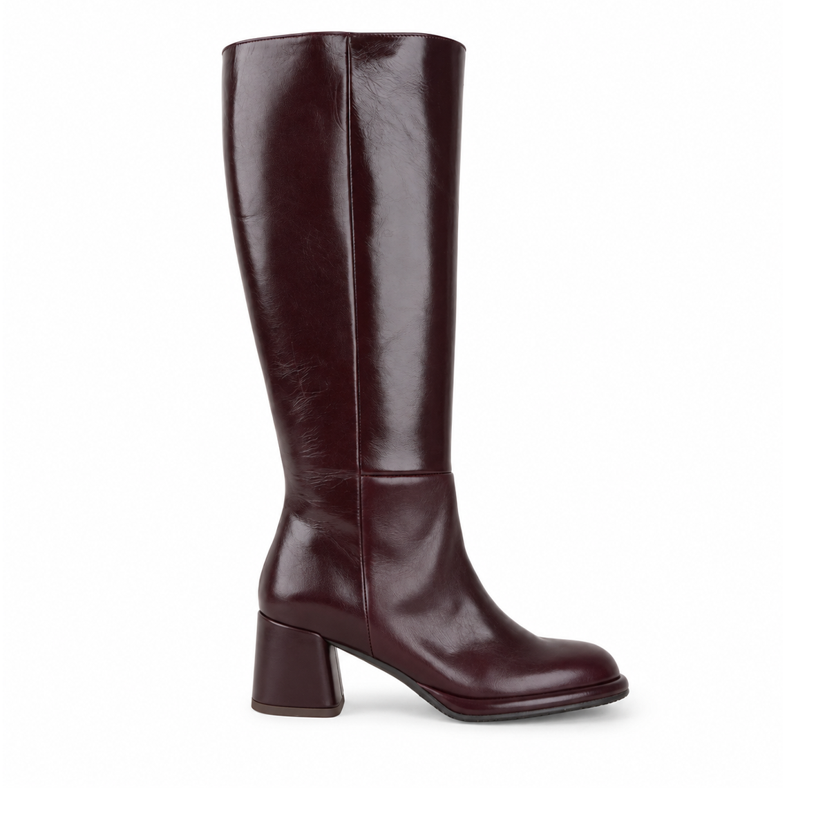 Margot WIDE CALF Bordeaux Mid Boot by Esska