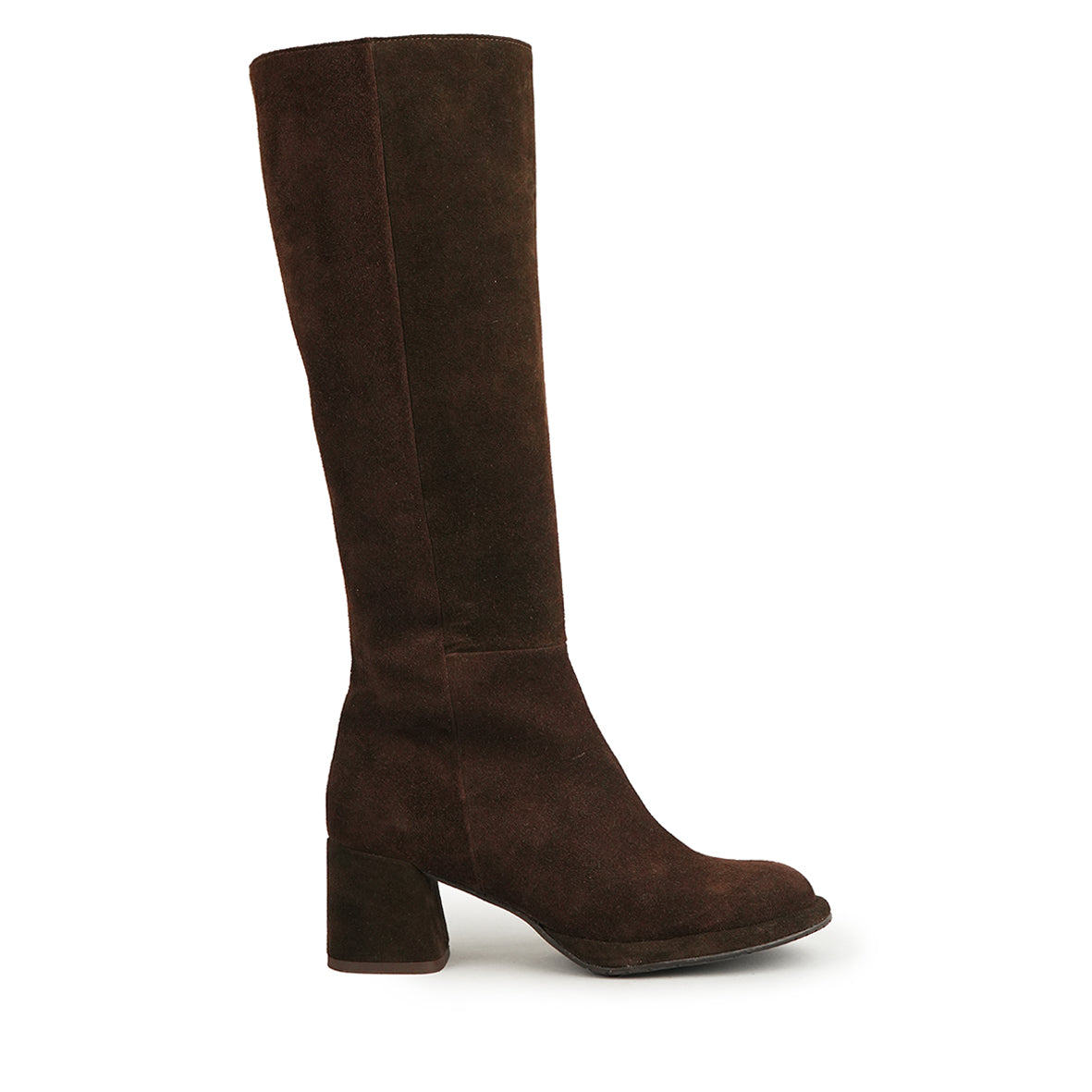 Margot Suede Dark Brown Mid Boot by Esska