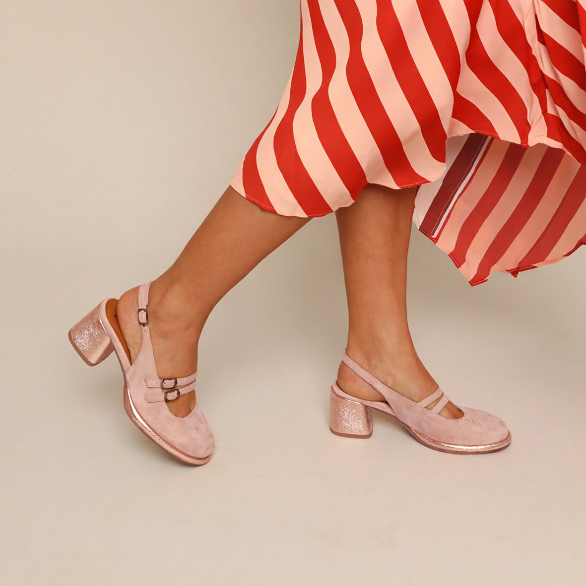 Melody Light Dusty Pink Mid Shoe by Esska