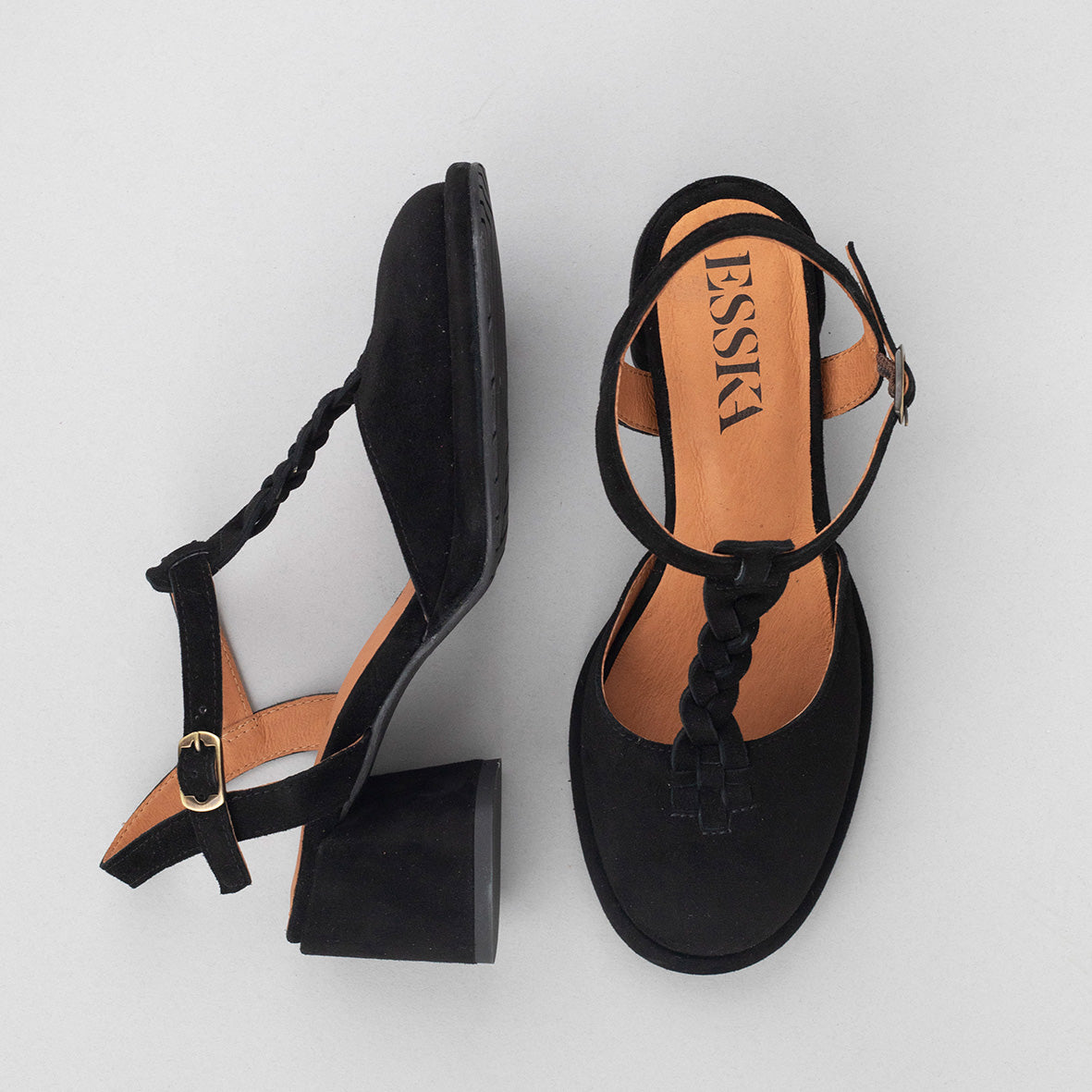 Milly Black Mid Shoe by Esska