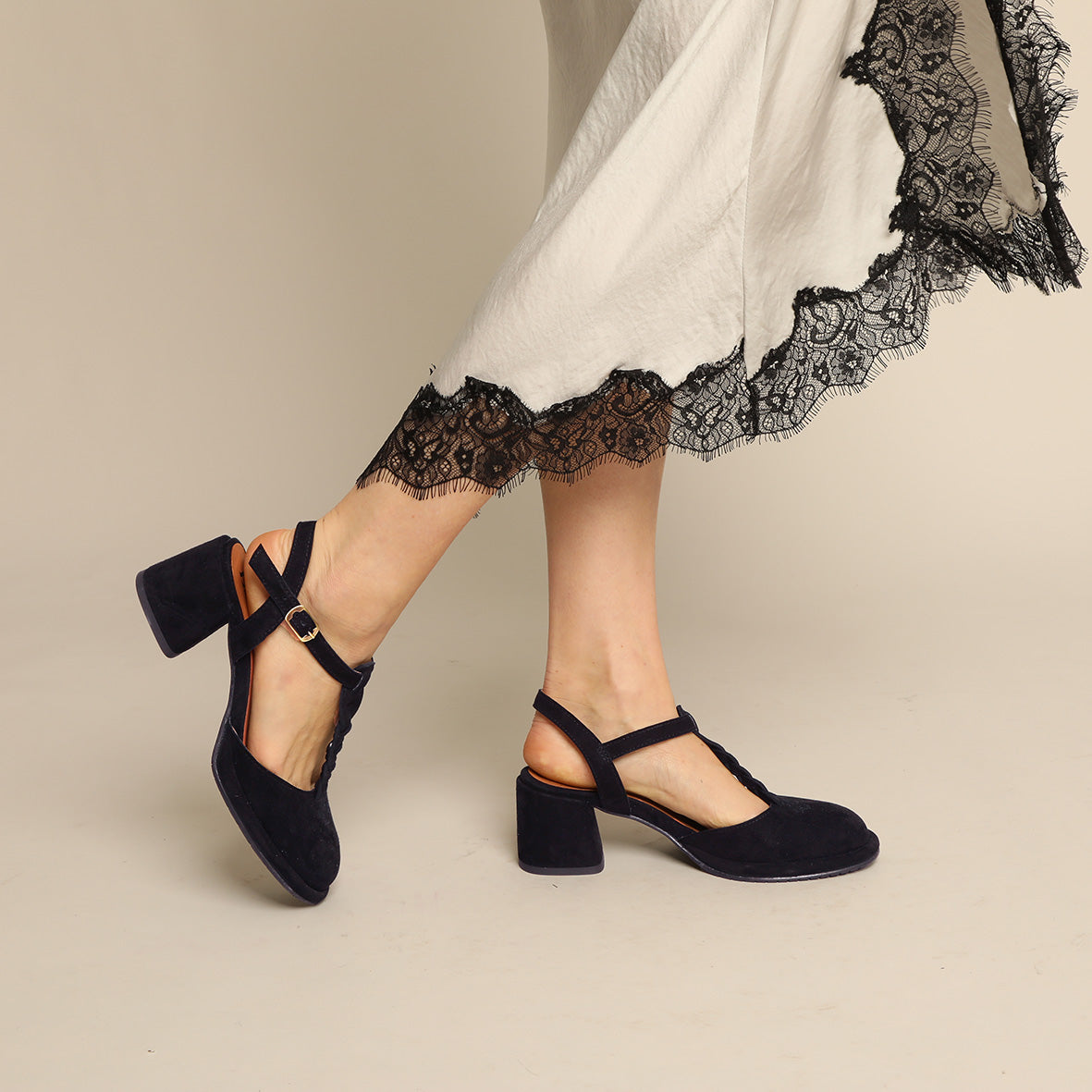 Milly Black Mid Shoe by Esska