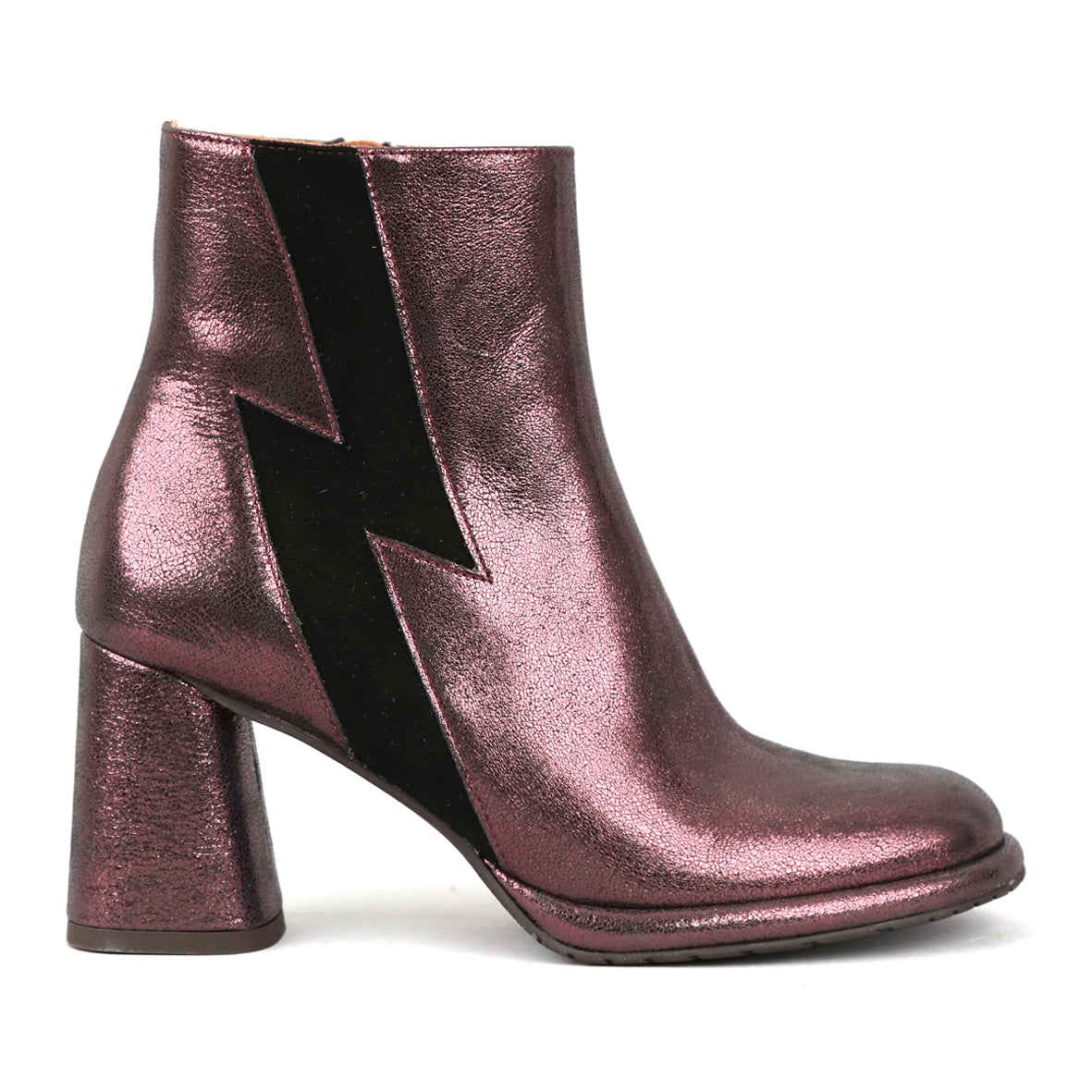 Miriam Metallic Burgundy High Boot by Esska Shoes Ltd