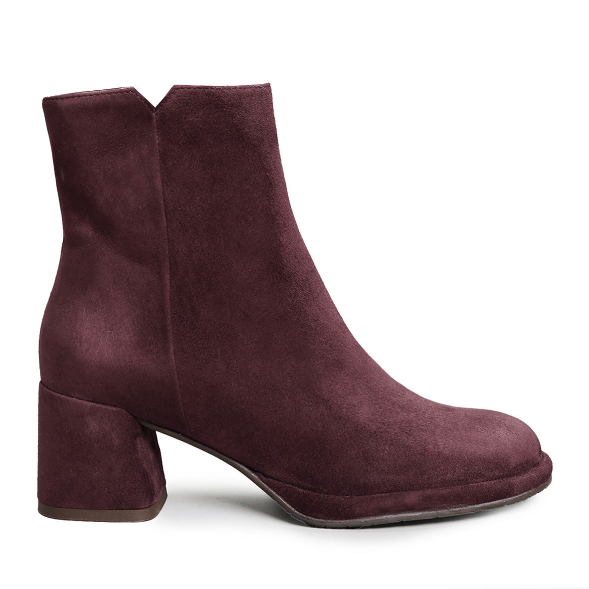 Mona Suede Burgundy Mid Boot by Esska