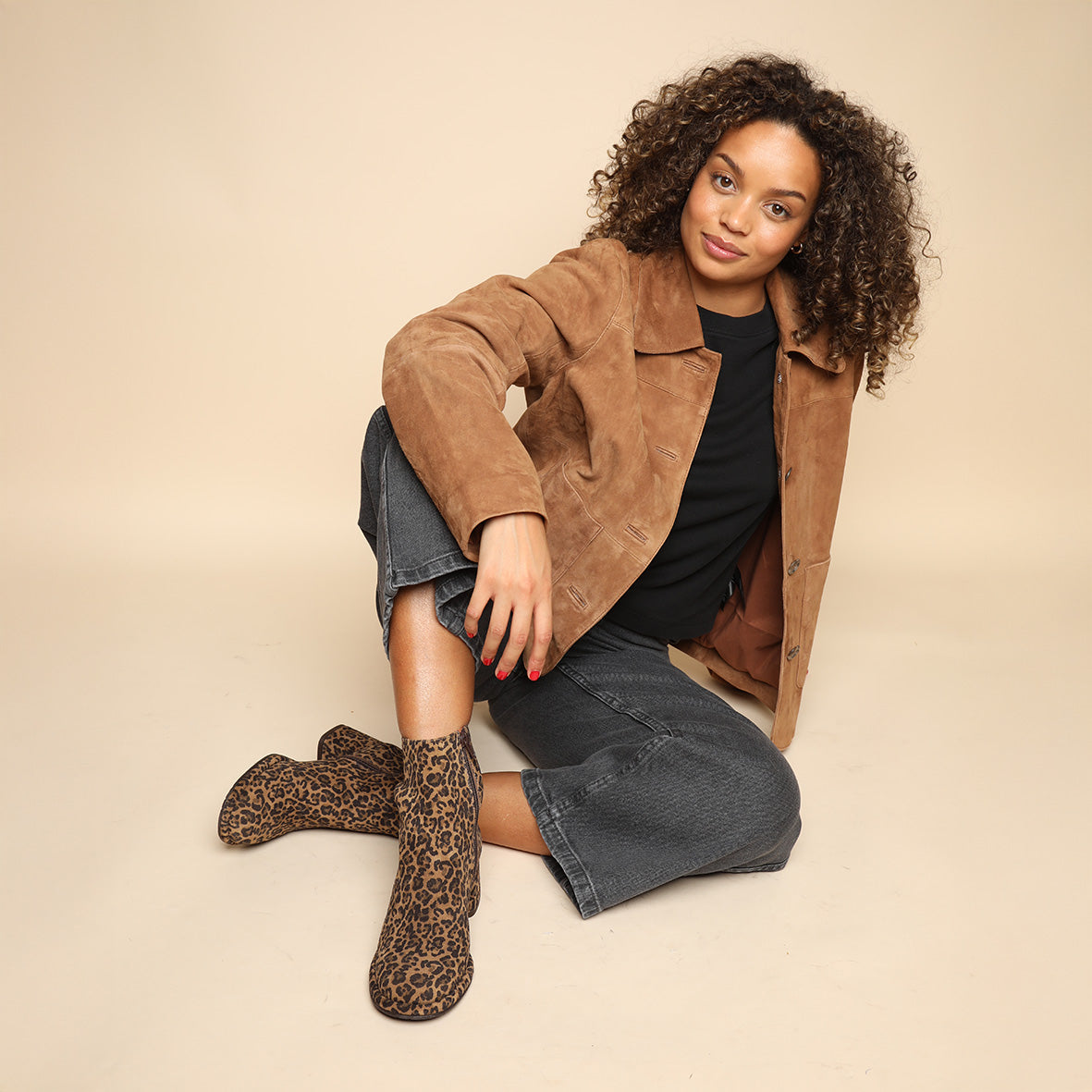Mona Leopard Low Boot by Esska Shoes Ltd