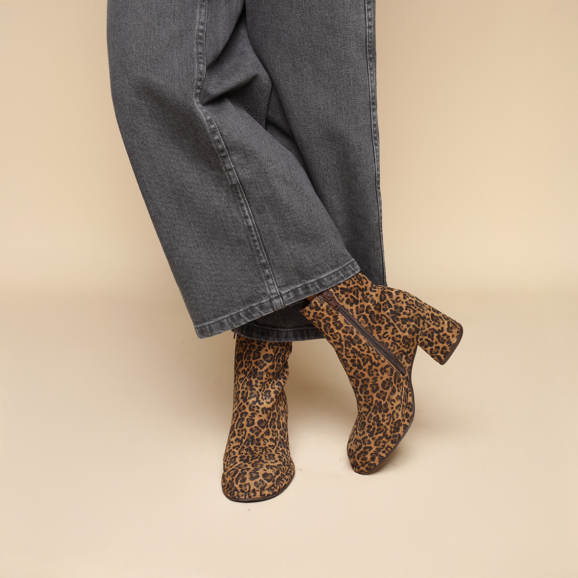 Mona Leopard Low Boot by Esska Shoes Ltd
