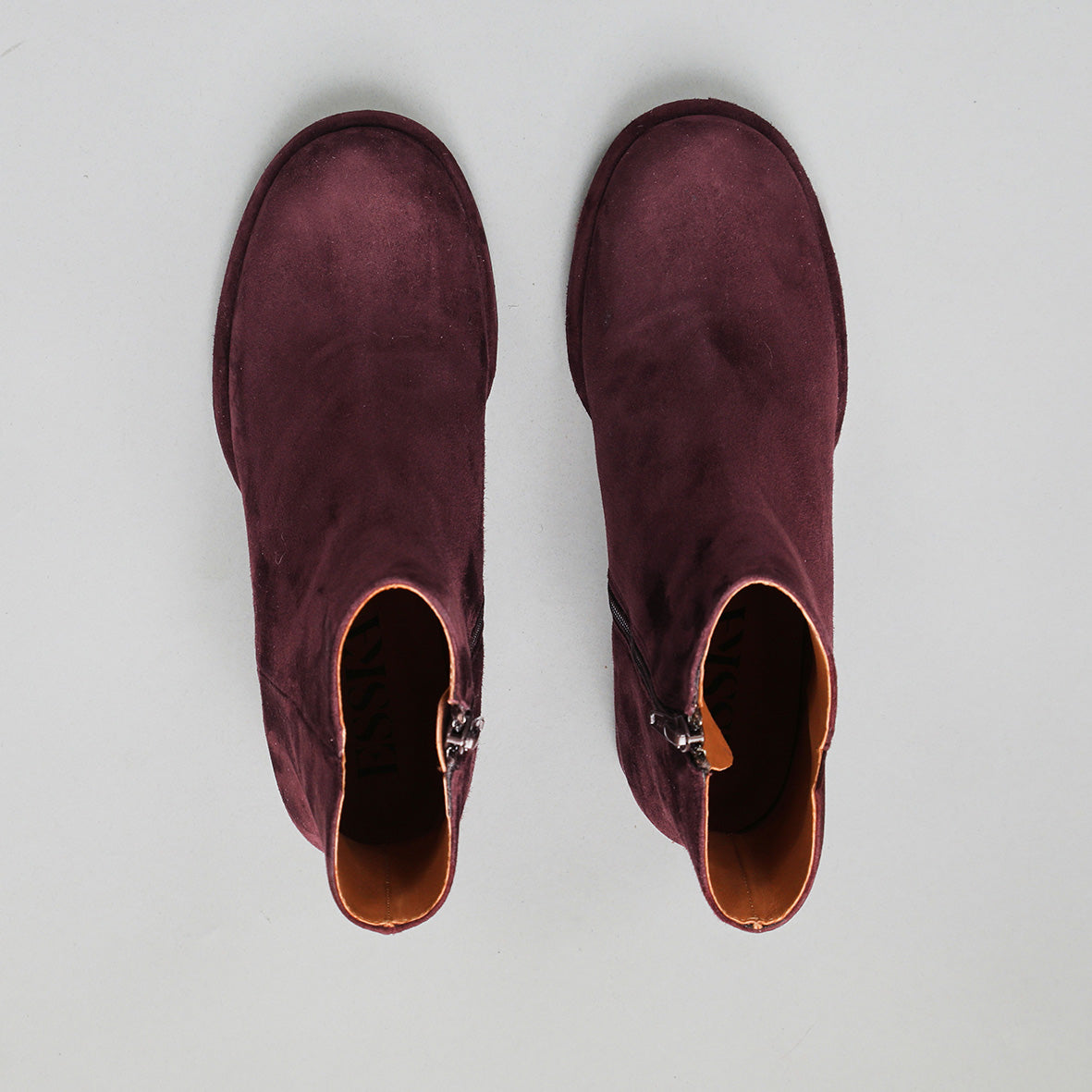 Mona Suede Burgundy Mid Boot by Esska