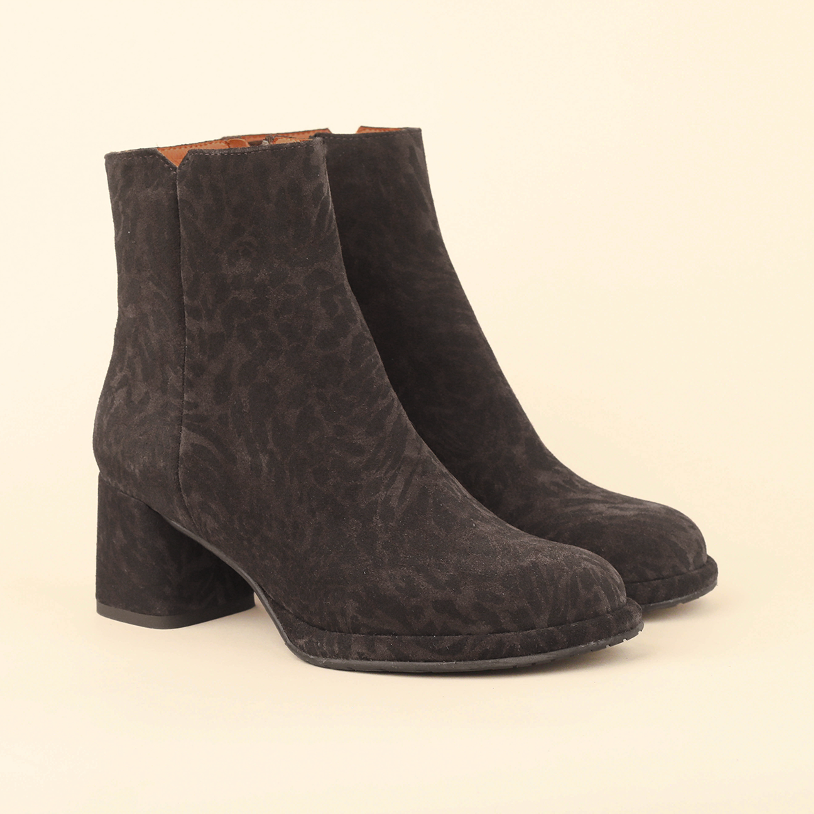 Mona Dark Brown Leopard Mid Boot by Esska