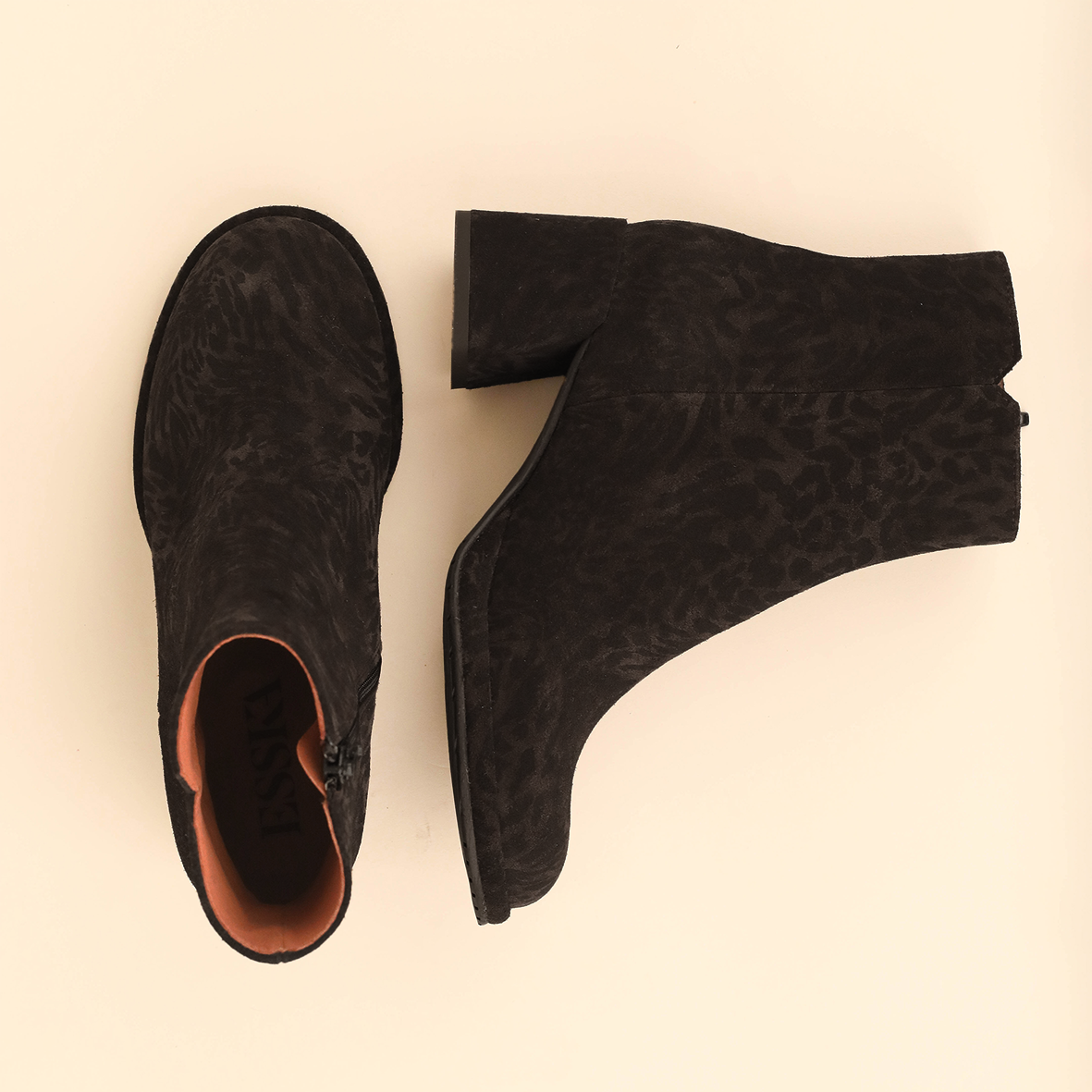 Mona Dark Brown Leopard Mid Boot by Esska