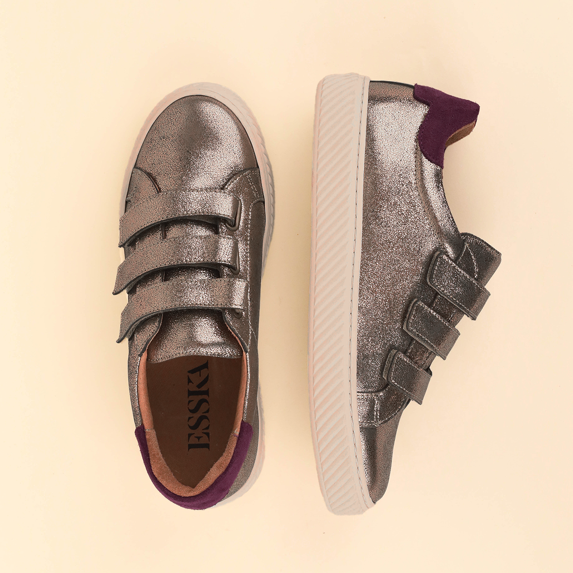 Narla Metallic Iron Trainer by Esska