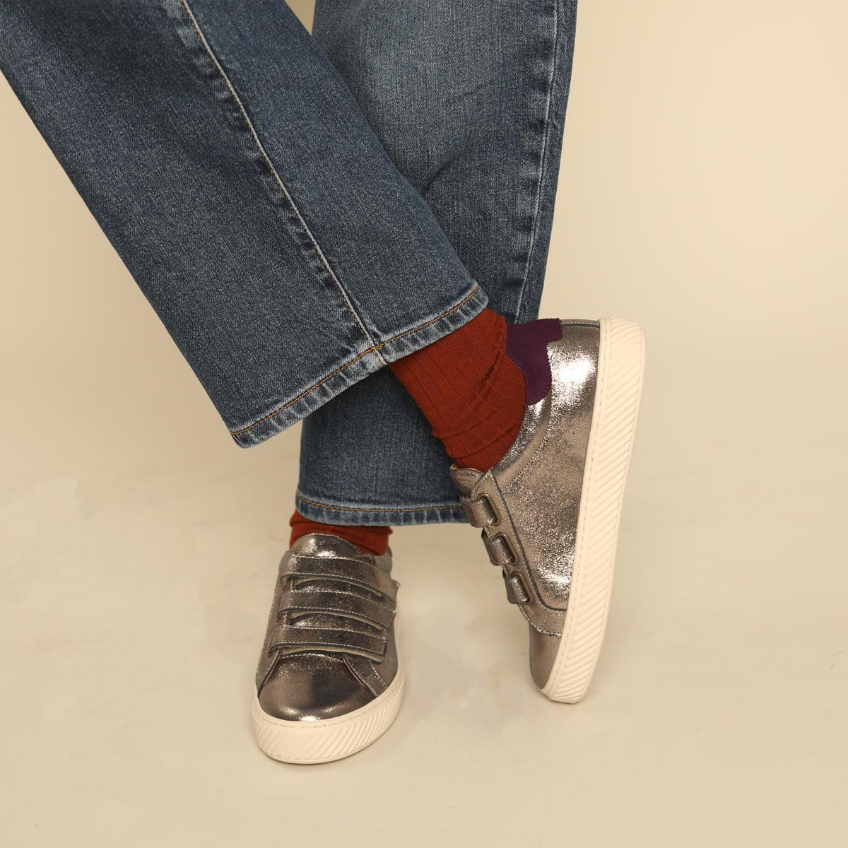 Narla Metallic Iron Trainer by Esska