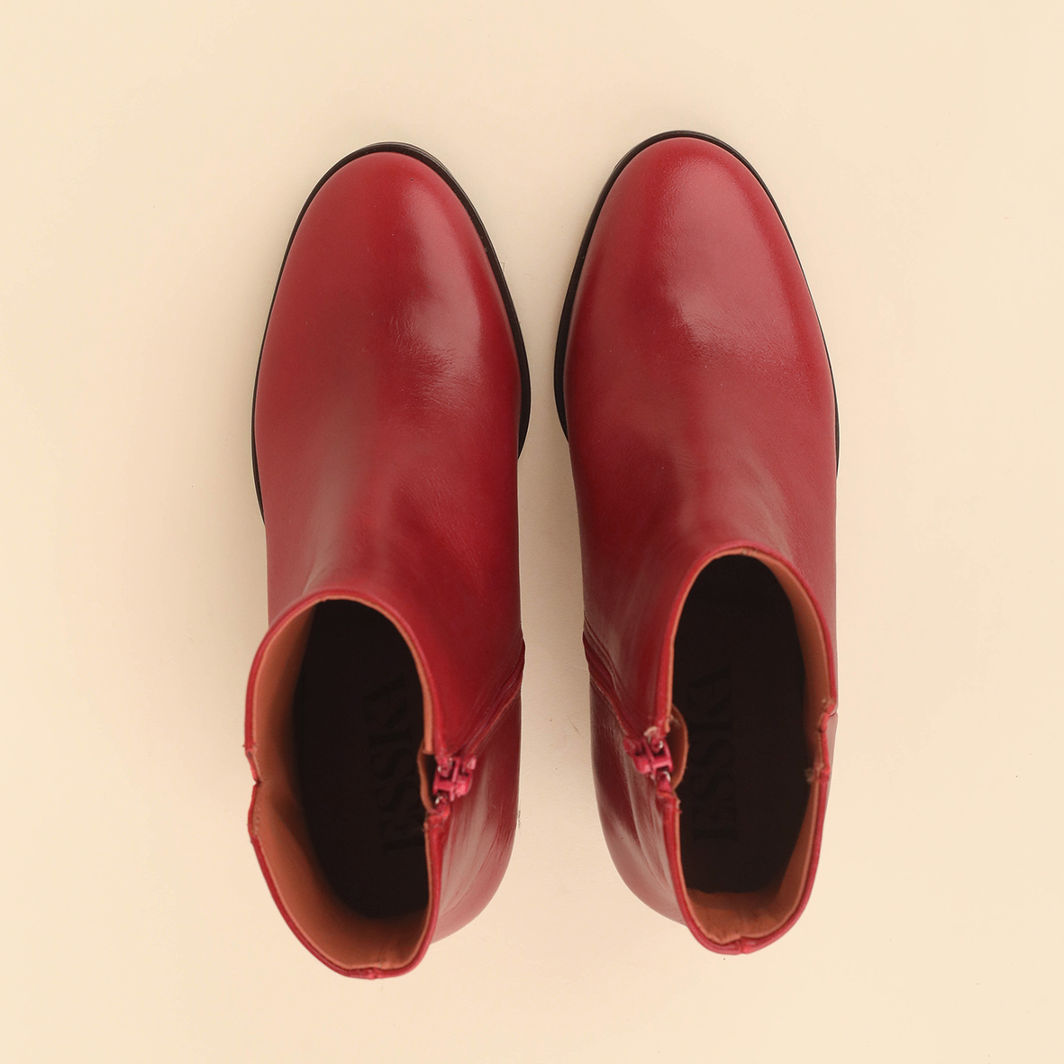 Natasha Red Brick Mid Boot by Esska