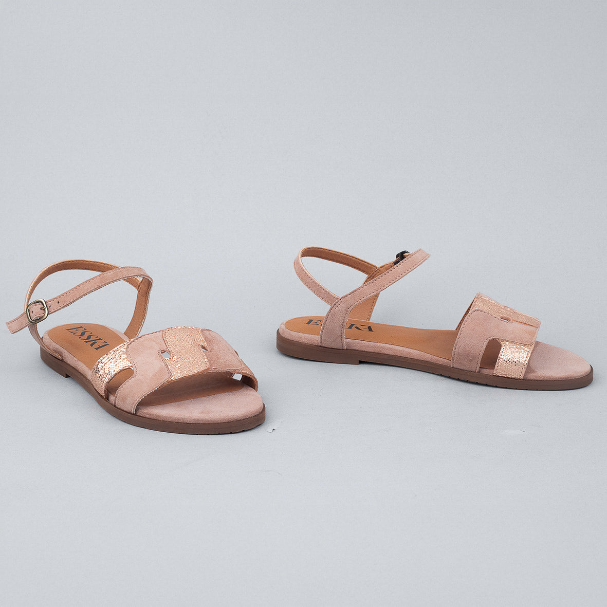 Nova Light Dusty Pink Flat Sandal by Esska