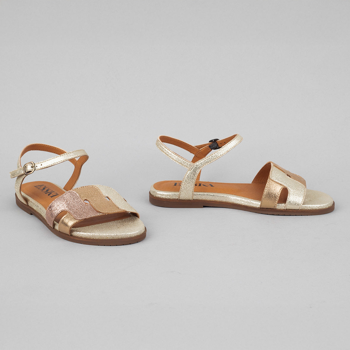 Nova Metallic Multi Flat Sandal by Esska