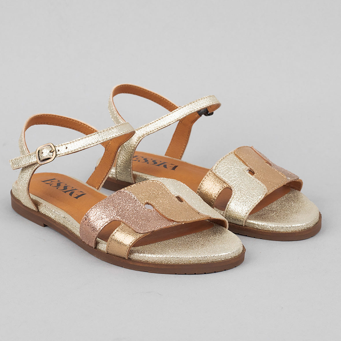 Nova Metallic Multi Flat Sandal by Esska