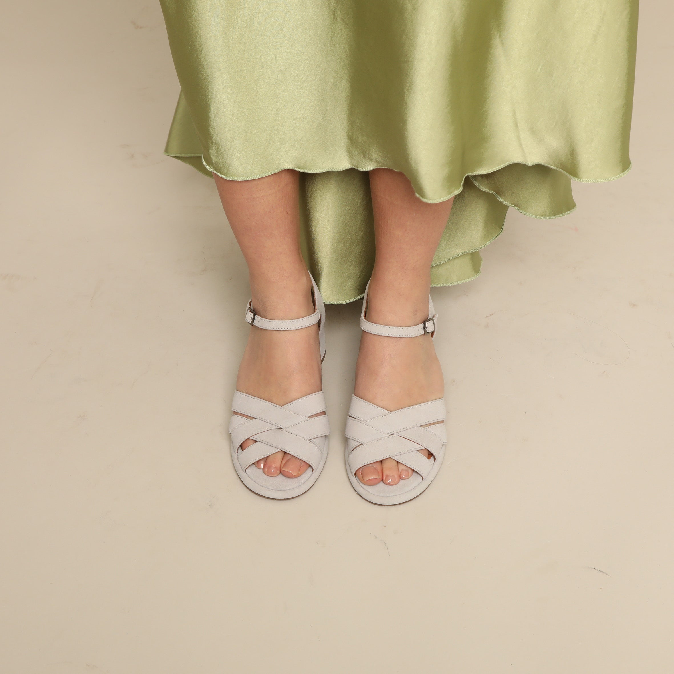 Octavia Light Grey Low Sandal by Esska