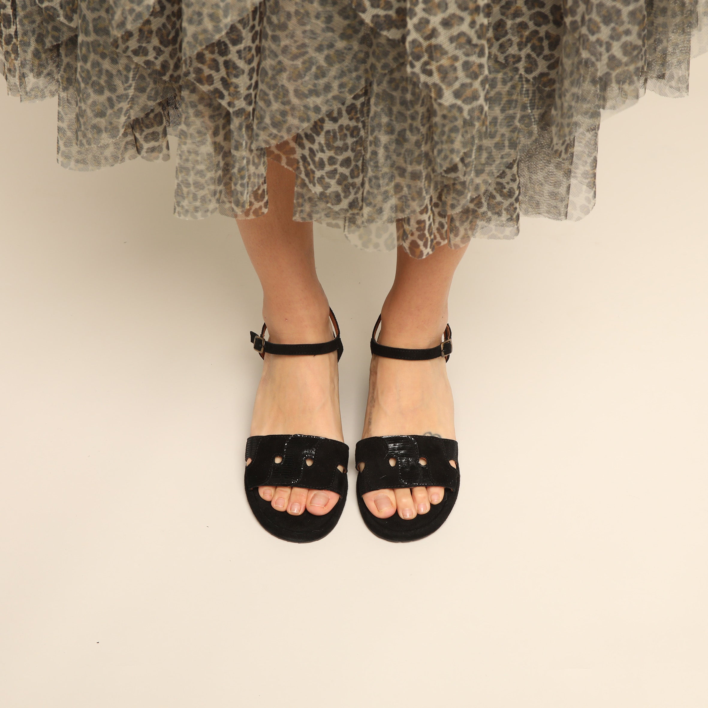 Odette Black Low Sandal by Esska