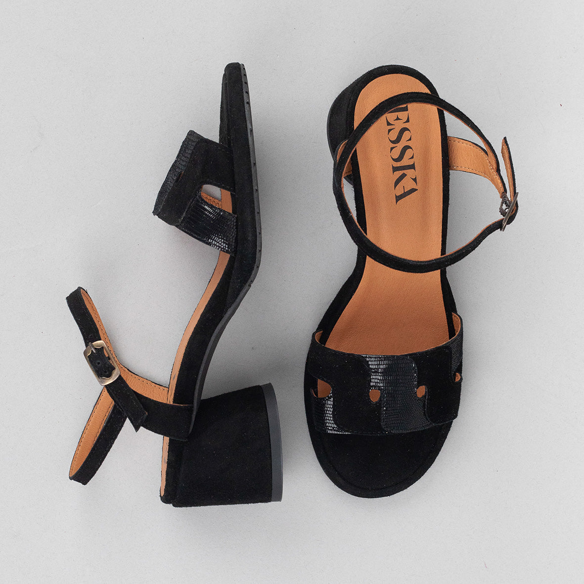 Odette Black Low Sandal by Esska