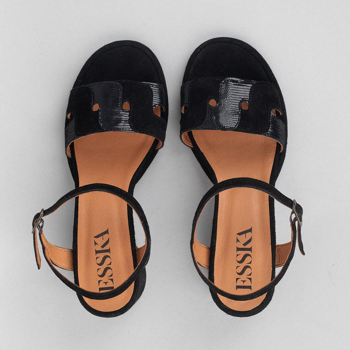 Odette Black Low Sandal by Esska